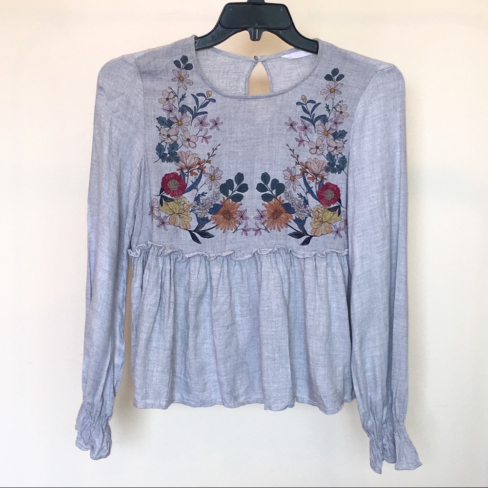 Zara Printed Floral Blouse - Picture 5 of 8